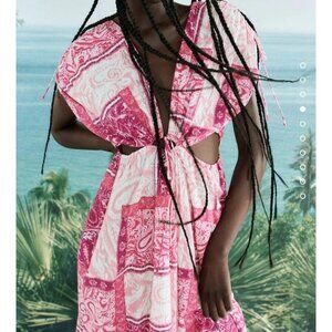 Zara Pink Paisley Beach Maxi Dress